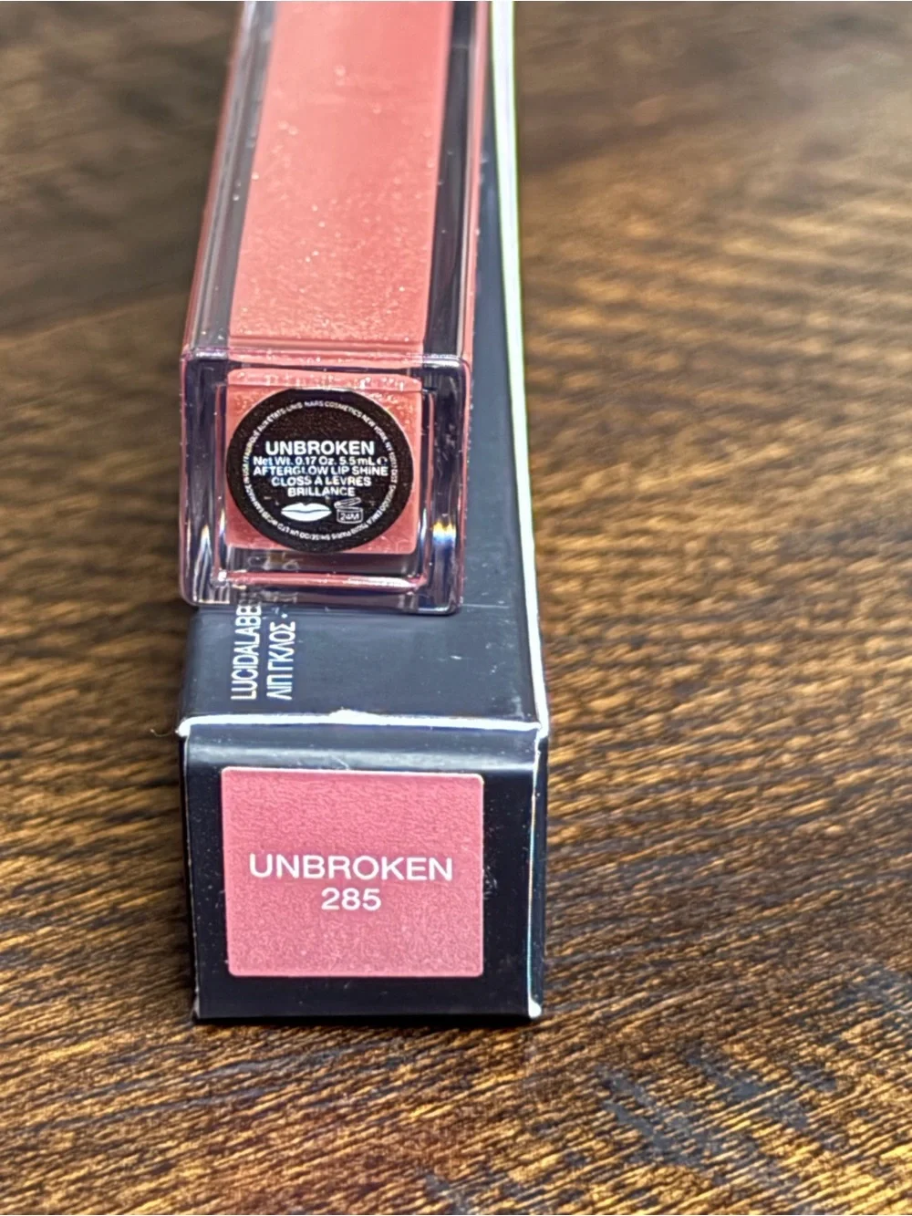 285 Unbroken- NARS Afterglow Lip Shine- New -Full size